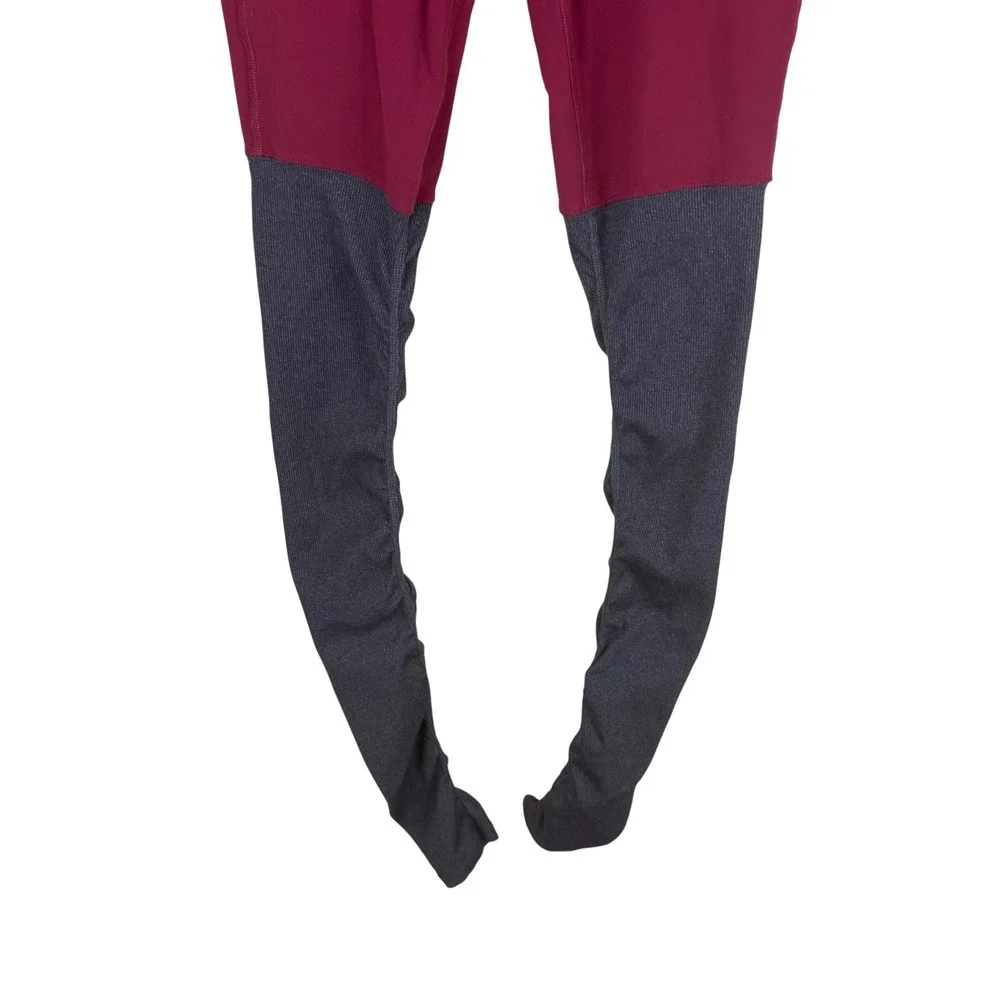 Alo Yoga Goddess Leggings Women Small Burgundy Charcoal‎ Grey Stirrup Activewear